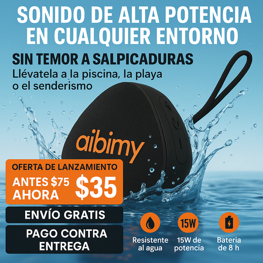 Aibimy MY263BT: La Bocina Resistente al Agua Que Llevará Tu Música a Otro Nivel